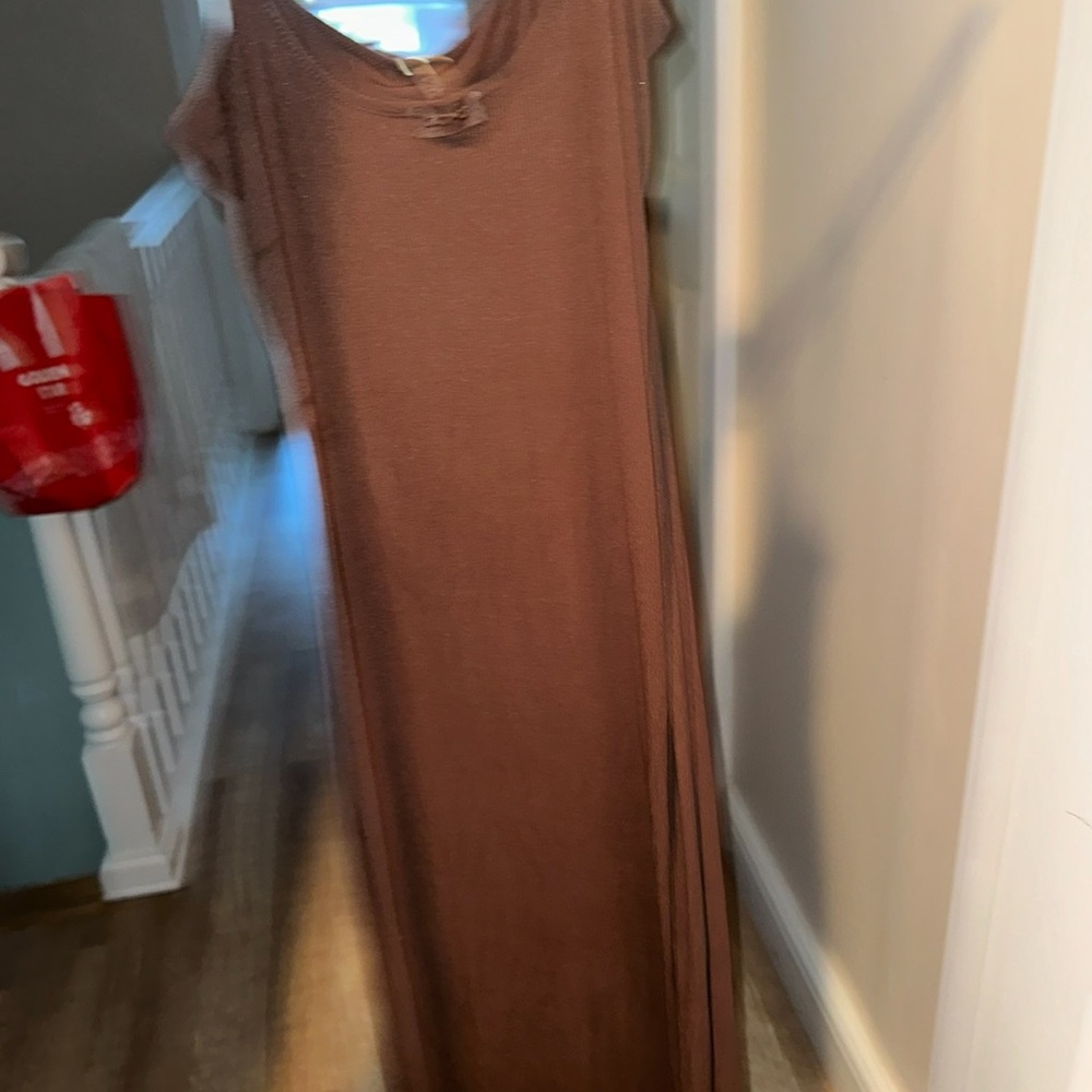 SKIMS Chocolate Brown Maxi Dress - Picture 6 of 6